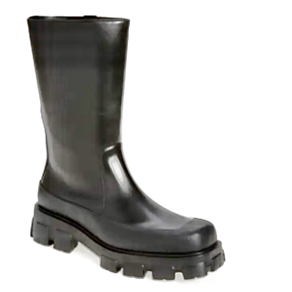 Prada Monolith Black Lug Sole Boots 9=10US